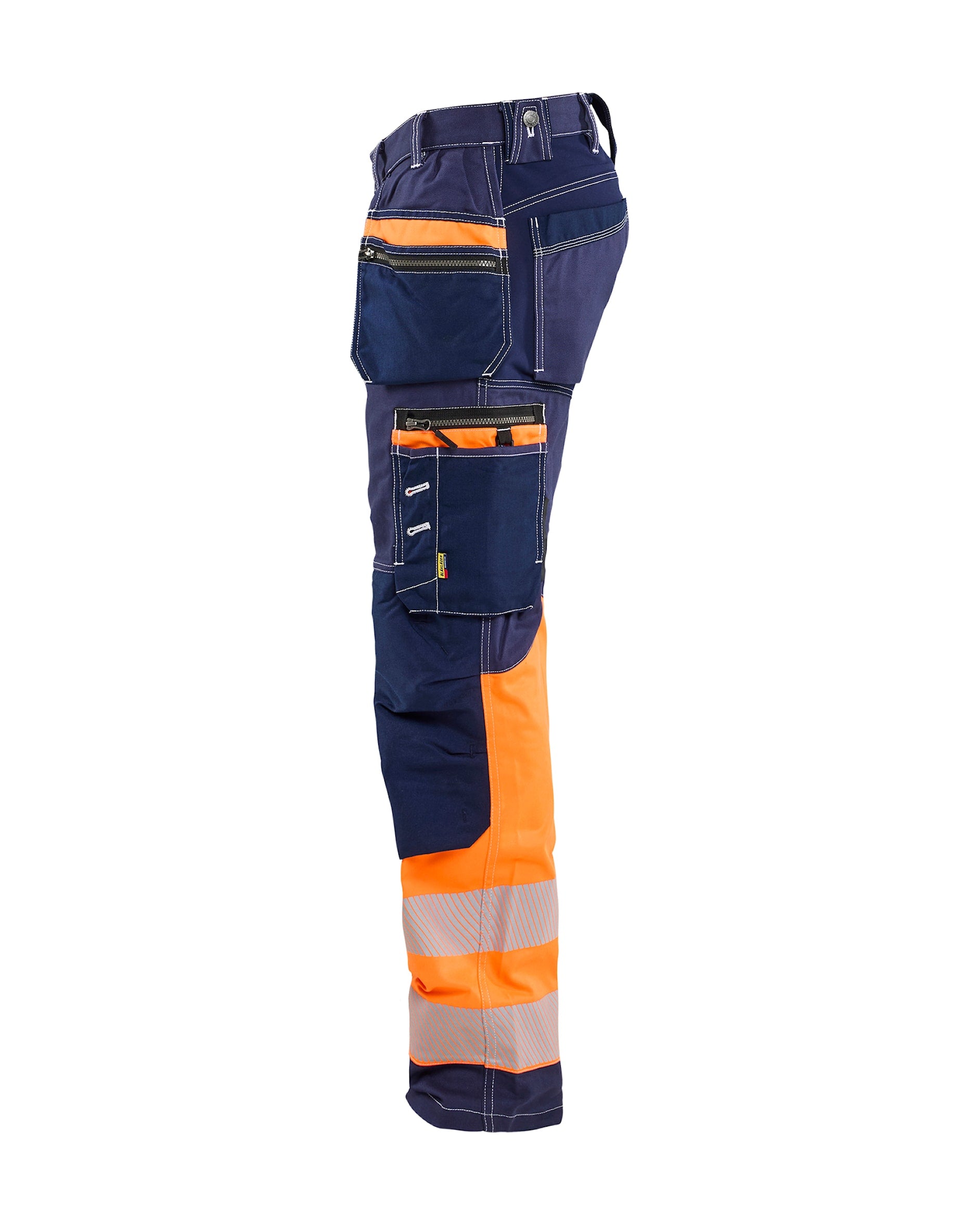 Blaklader Hi-Vis trousers with stretch 1794 - Navy/Orange