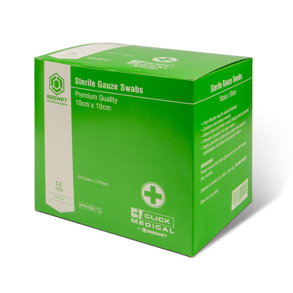 Beeswift Click Medical Gauze Swabs 10Cm X 10Cm Sterile