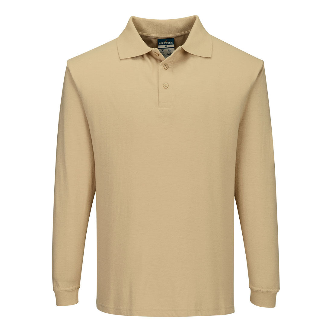 Portwest Flame Resistant Anti-Static Long Sleeve Polo Shirt
