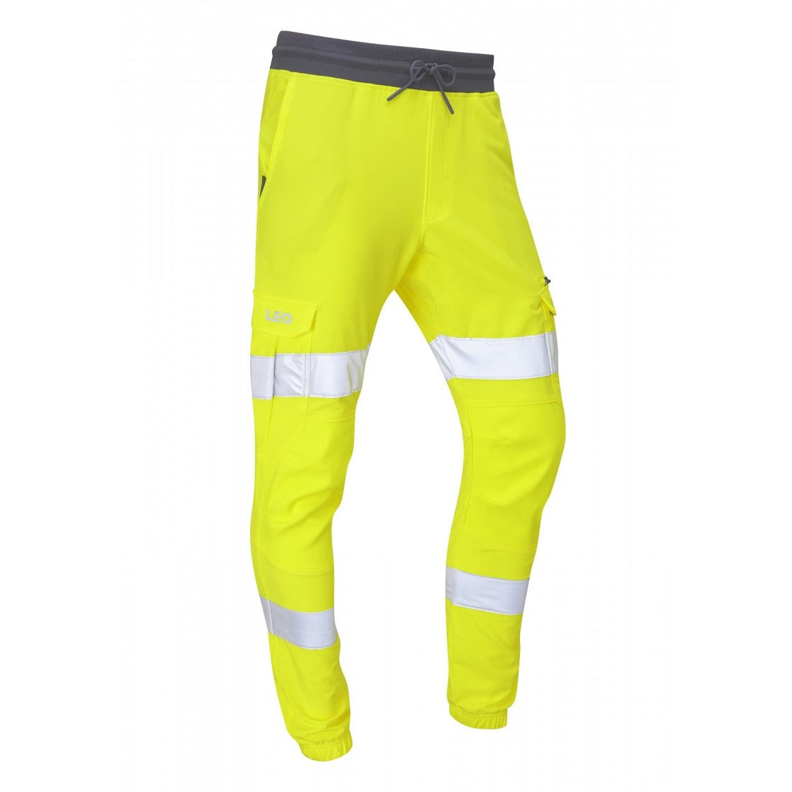 Leo Workwear HAWKRIDGE Leo EcoViz High Performance 4X Stretch Trouser- Hi-Vis Yellow