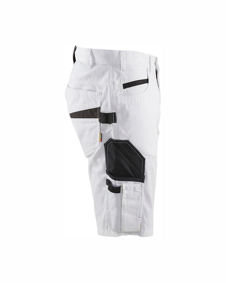 Blaklader Painter's Shorts with Stretch 1094 #colour_white-dark-grey