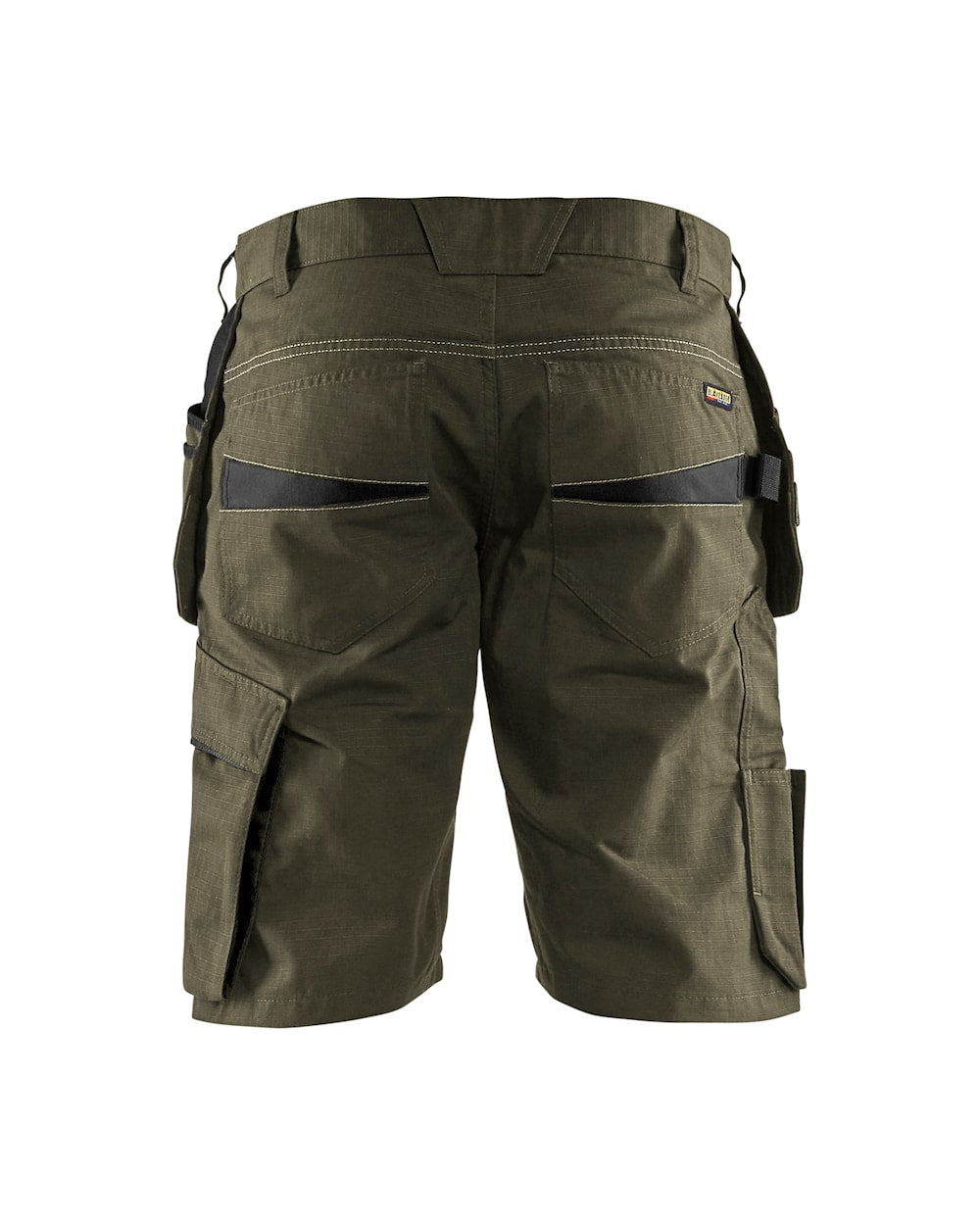 Blaklader Service Shorts with Nailpockets 1494 #colour_dark-olive-green-black