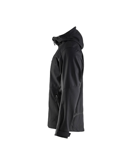 Blaklader Softshell Jacket with Hood 4753 #colour_black-dark-grey