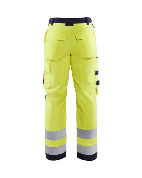 Blaklader Multinorm Craftsman Trousers 1578 #colour_hi-vis-yellow-navy-blue