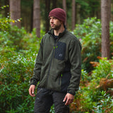 Arbortec Kudu Plus Melange Zip Sweater #colour_olive