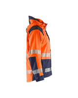 Blaklader Shell Jacket Hi-Vis 4435 #colour_orange-navy-blue