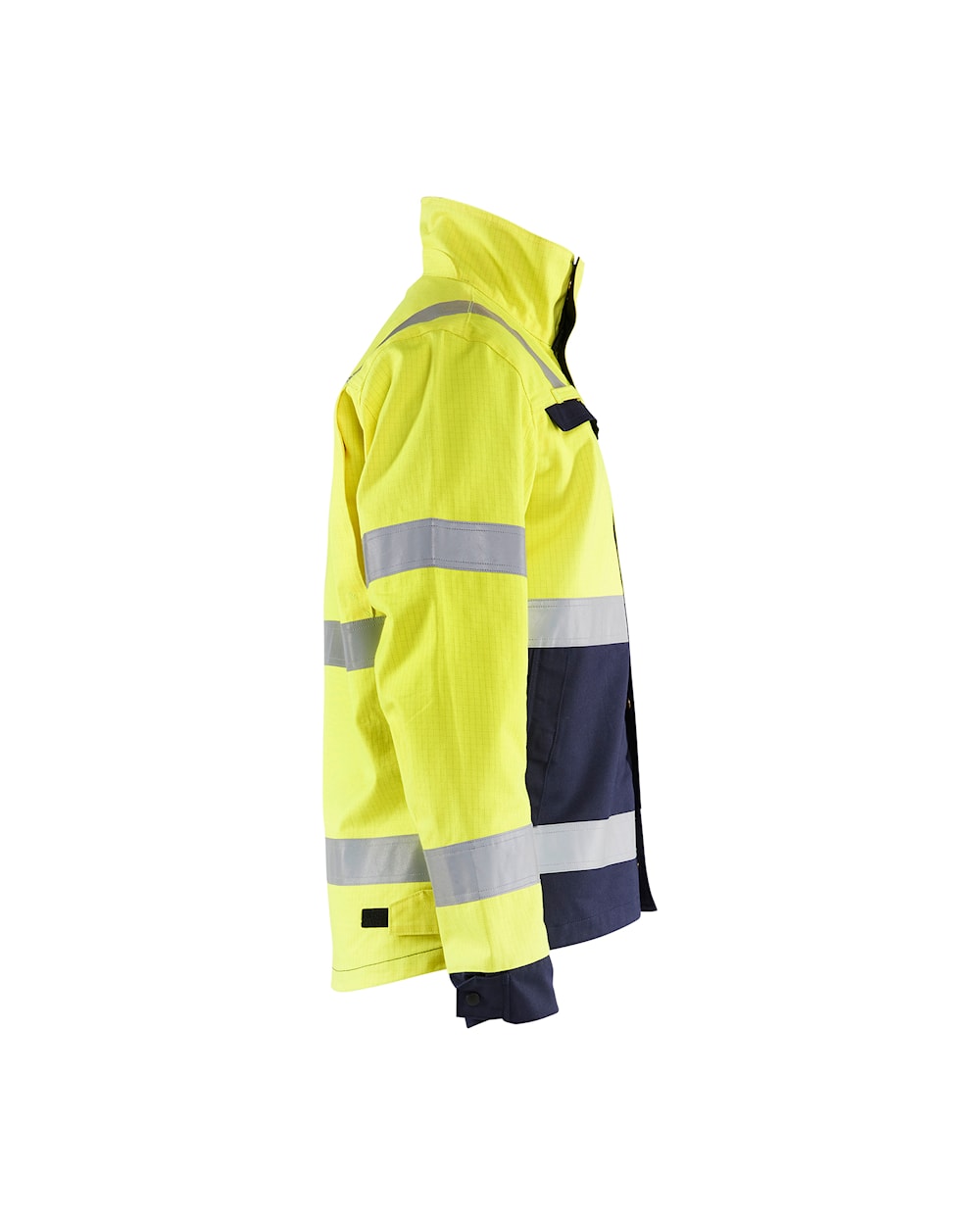 Blaklader Multinorm Jacket 4087 #colour_hi-vis-yellow-navy-blue