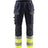 Blaklader Multinorm Inherent Trousers with Stretch 1487 #colour_navy-blue-hi-vis-yellow