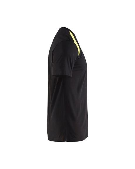 Blaklader T-Shirt 3379 #colour_black-hi-vis-yellow