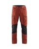 Blaklader Service Trousers with Stretch 14591845 #colour_burned-red-black