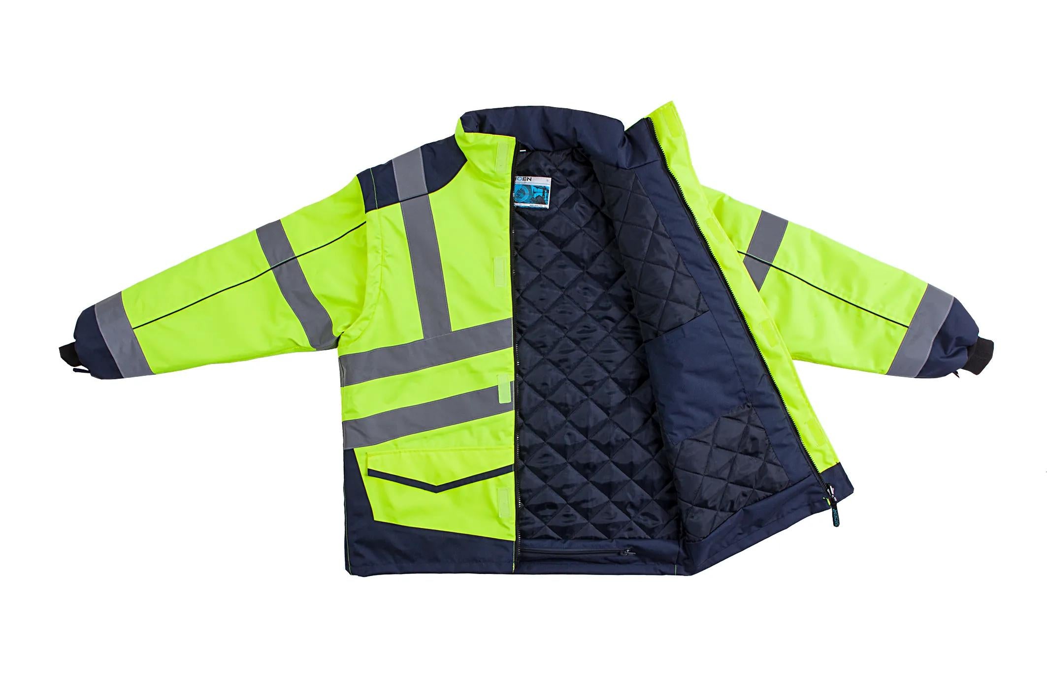 Sioen Alford Hi-Vis Bomber Jacket With Detachable Sleeves