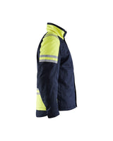 Blaklader Winter Jacket Inherent Steel 4515 #colour_navy-blue-hi-vis-yellow