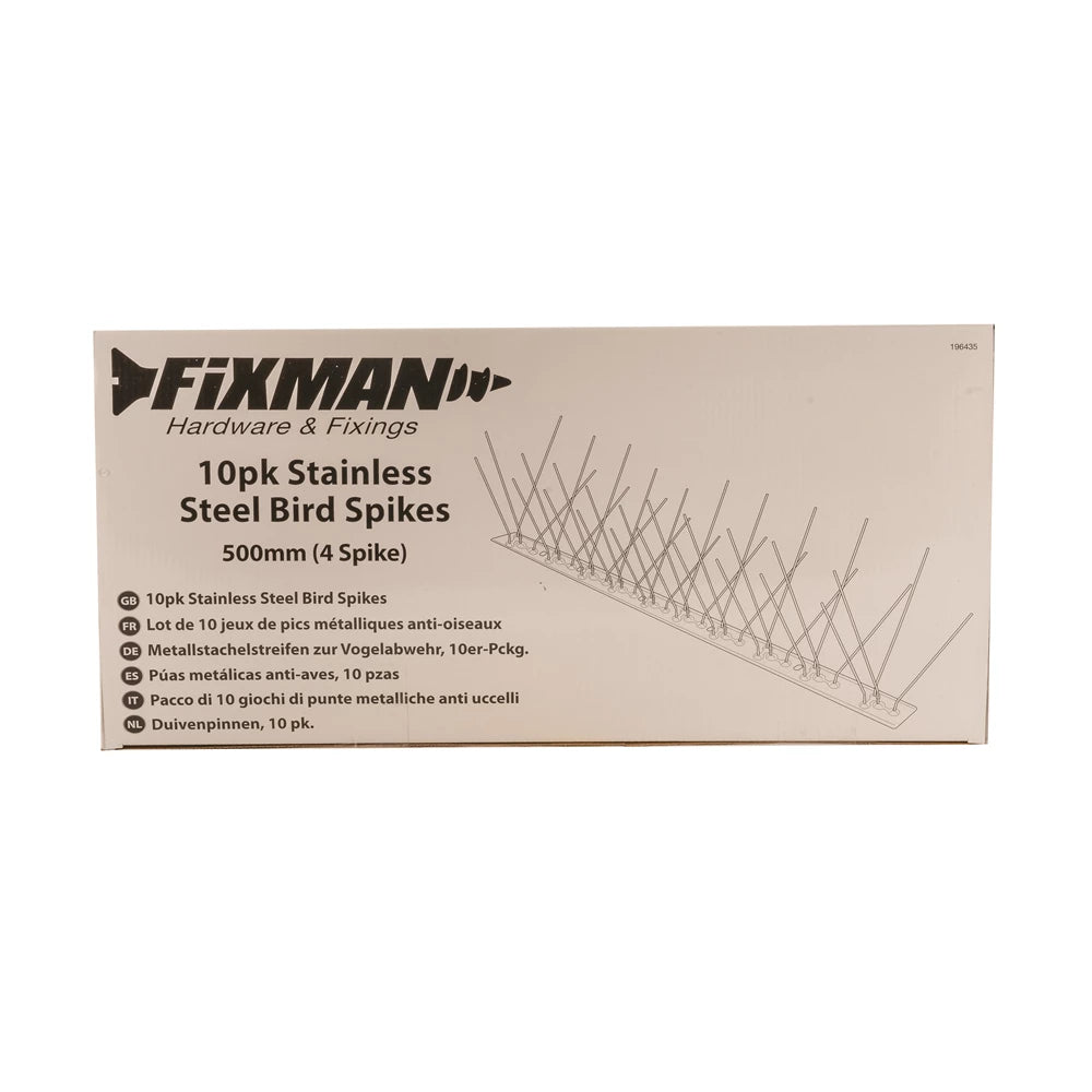 Fixman Stainless Steel Bird Spikes 10Pk