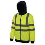 Future Garments Aqua Hi Vis Full Zip Hooded Sweatshirt En Iso20471