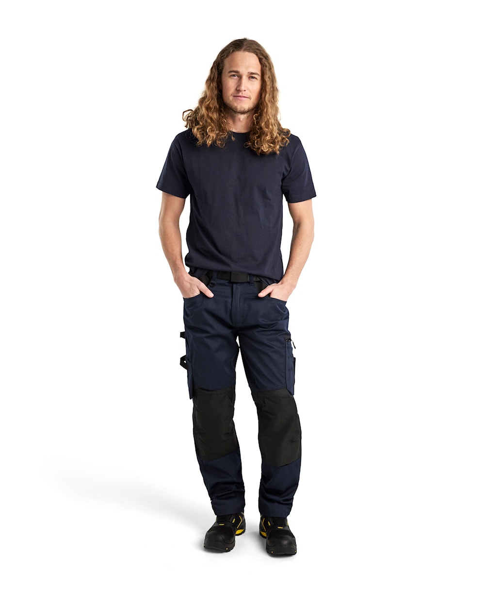 Blaklader Trousers without Nail Pockets 1556 #colour_dark-navy-black