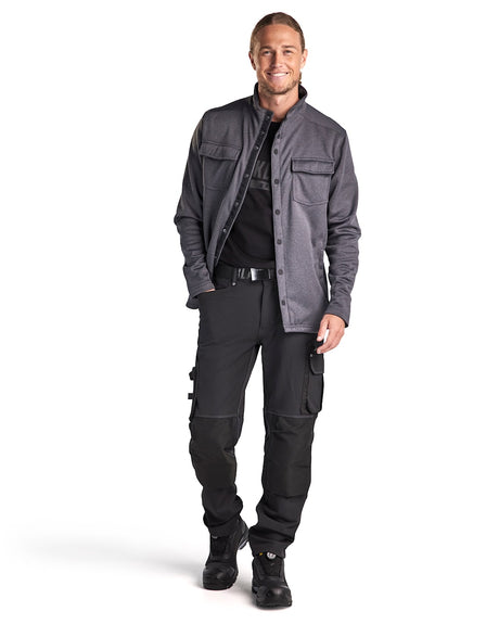 Blaklader Pique Fleece Shirt Jacket 3232 #colour_black-melange