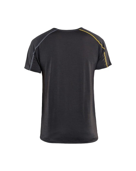 Blaklader Underwear T-Shirt Xlight, 100% Merino 4798 #colour_dark-grey-yellow