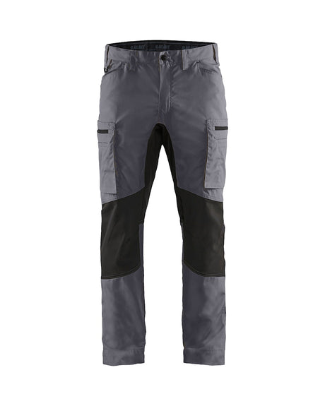 Blaklader Service Trousers with Stretch 14591845 #colour_mid-grey-black