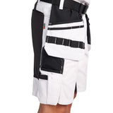 Blaklader Painter Shorts with Stretch X1900 1911 #colour_white-black