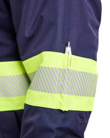 Blaklader Winter Jacket Hi-Vis 4480 #colour_navy-blue-hi-vis-yellow