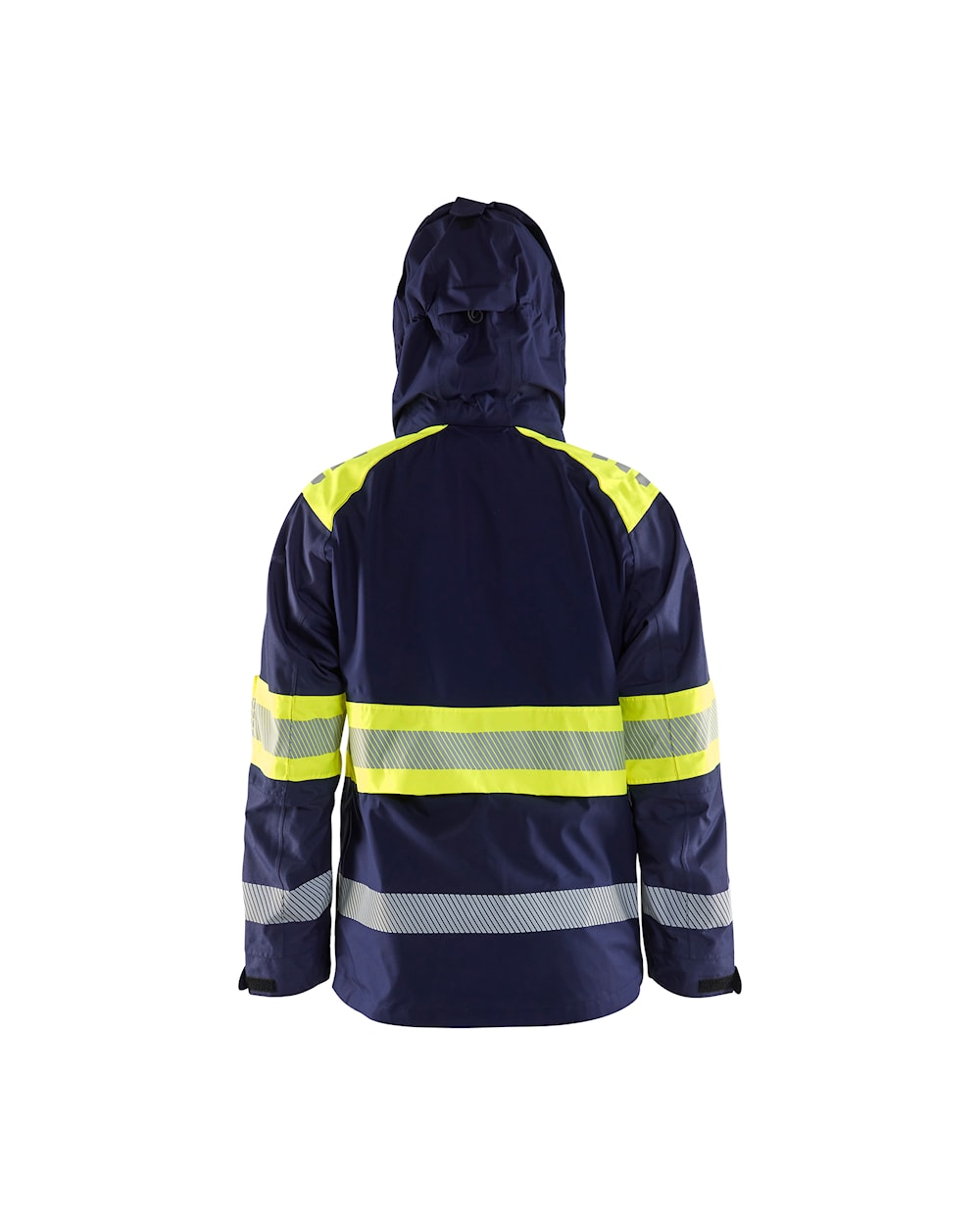 Blaklader Shell Jacket Hi-Vis 4420 #colour_navy-blue-hi-vis-yellow