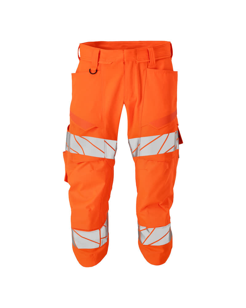 MASCOT Accelerate Safe 3/4 Length Trousers 25249 – Hi-Vis Stretch Kneepad