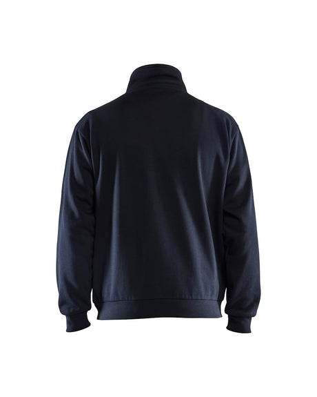 Blaklader Sweatshirt Half-Zip 3587 #colour_dark-navy-blue