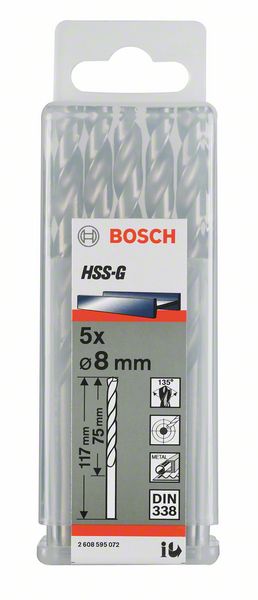 Bosch Professional HSS-G, 31/64" x 4 13/32" x 5 7/8"