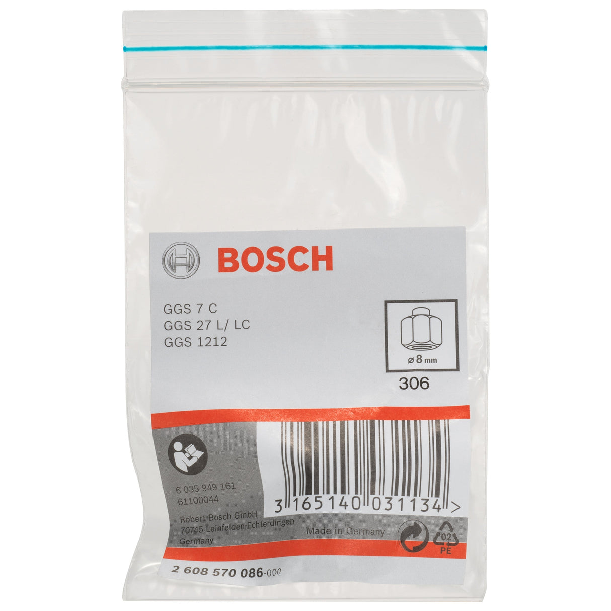 Bosch Professional Collet 8mm with Nut