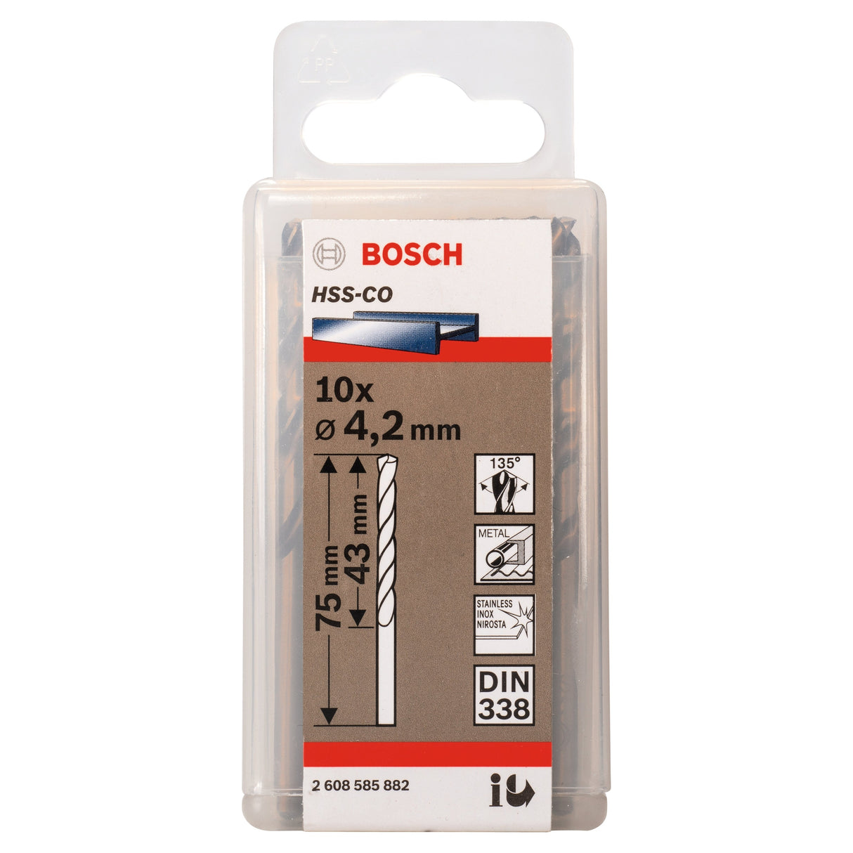 Bosch Professional HSS-Co DIN338 4.2 x 43 x 75mm