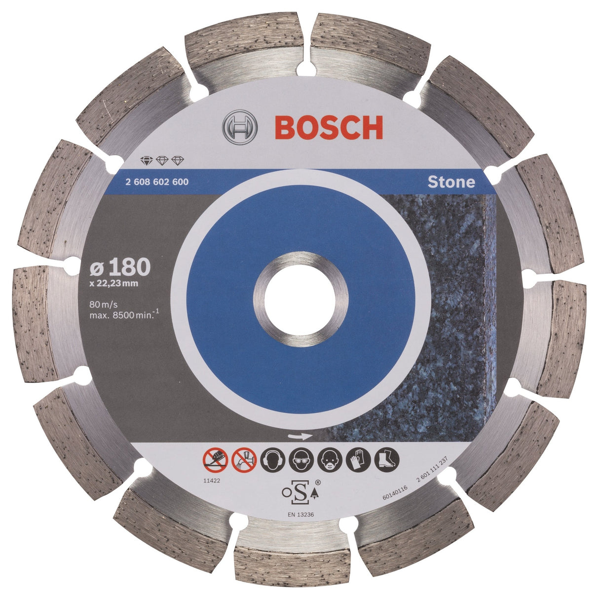 Bosch Professional Diamond Cutting Disc for Stone - 180 x 22.23 x 2 x 10 mm