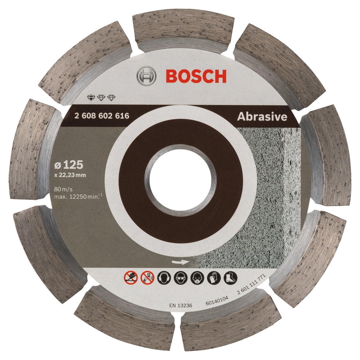 Bosch Professional Abrasive Diamond Cutting Disc - 125 x 22.23 x 6 x 7 mm Standard