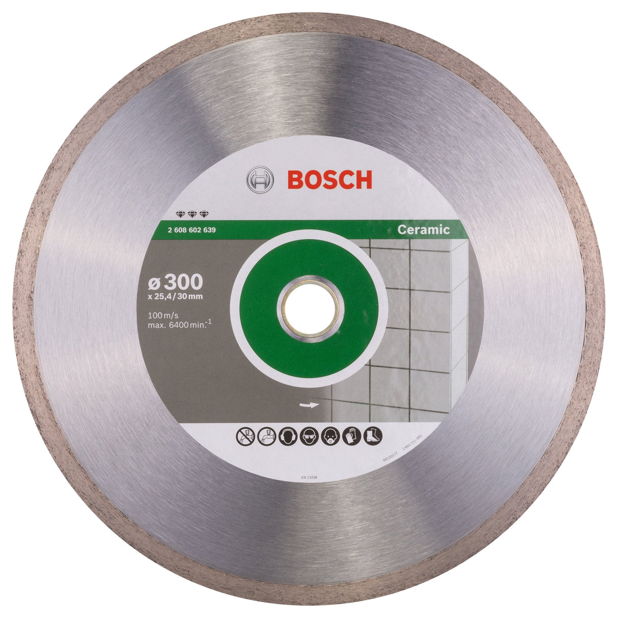 Bosch Professional Diamond Cutting Disc - Best for Ceramic - 300 x 30/25,40 x 2,8 x 10 mm