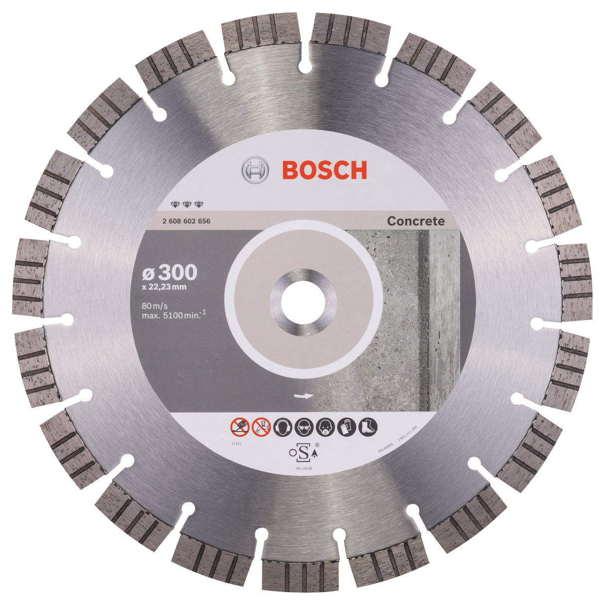 Bosch Professional Diamond Cutting Disc - Best for Concrete - 300 x 22.23 x 2.8 x 15 mm