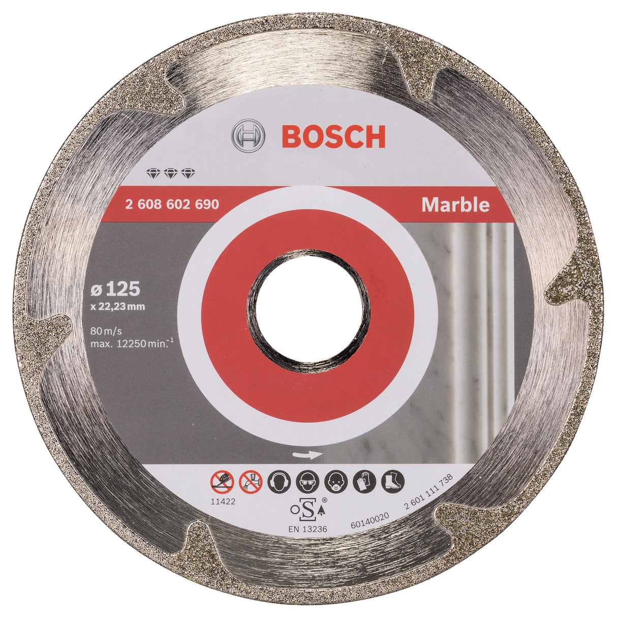 Bosch Professional Diamond Cutting Disc - Best for Marble - 125mm x 22.23mm x 2.2mm x 3mm