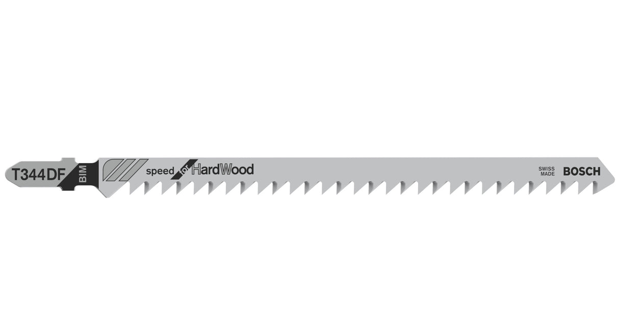 Bosch Professional Jigsaw Blade T344DF for Hardwood Cutting at High Speed