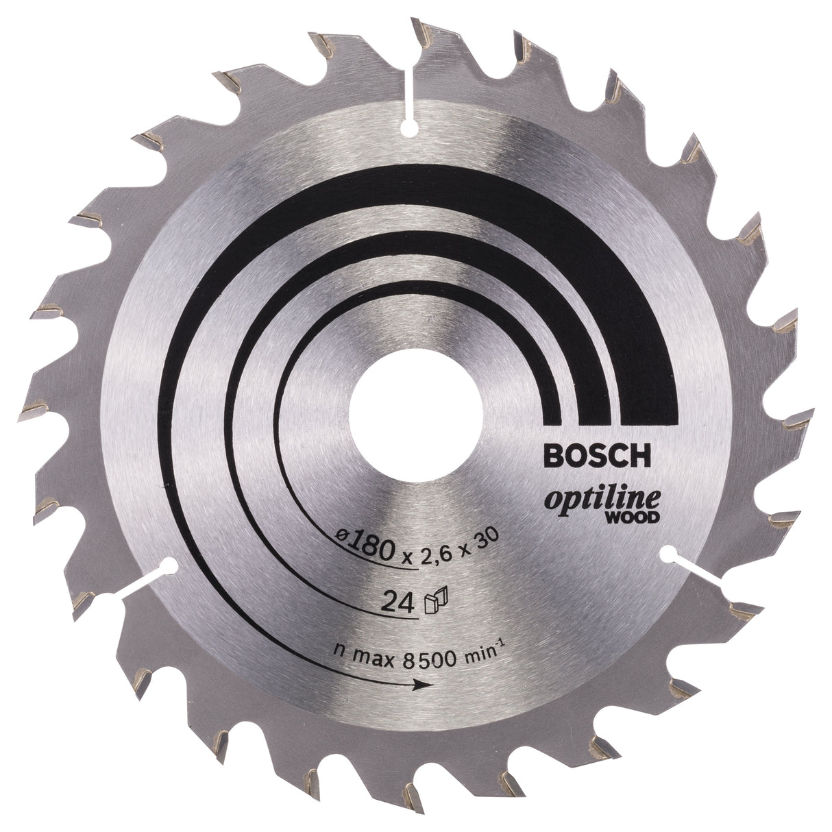 Bosch Professional Optiline Wood Circular Saw Blade - 180 x 30/20 x 2.6mm, 24 Teeth