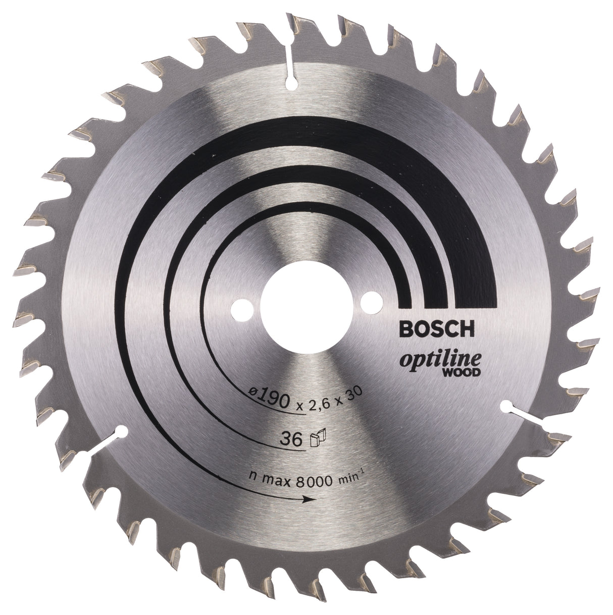 Bosch Professional Optiline Wood Circular Saw Blade - 190 x 30 x 2.6 mm, 36 Teeth