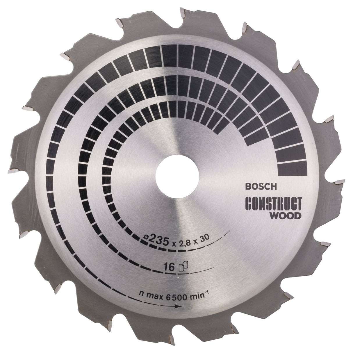 Bosch Professional Construct Wood Circular Saw Blade - 235mm x 30/25mm x 2.8mm, 16 Teeth