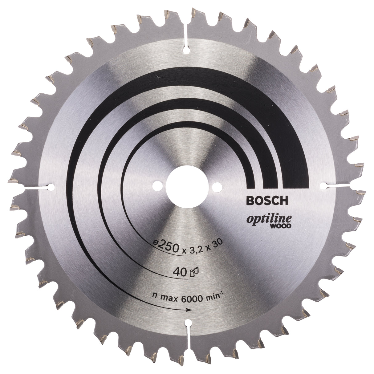 Bosch Professional Optiline Wood Circular Saw Blade - 250 x 30 x 3.2 mm, 40 Teeth