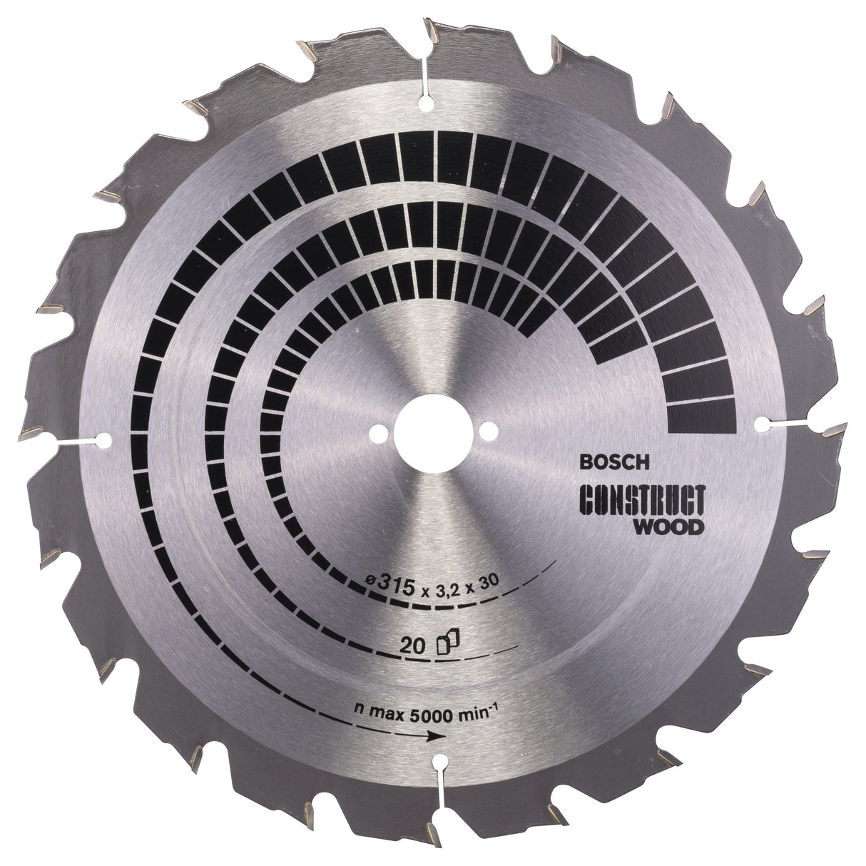 Bosch Professional Construct Wood Circular Saw Blade - 315mm x 30mm x 3.2mm (20 Teeth)