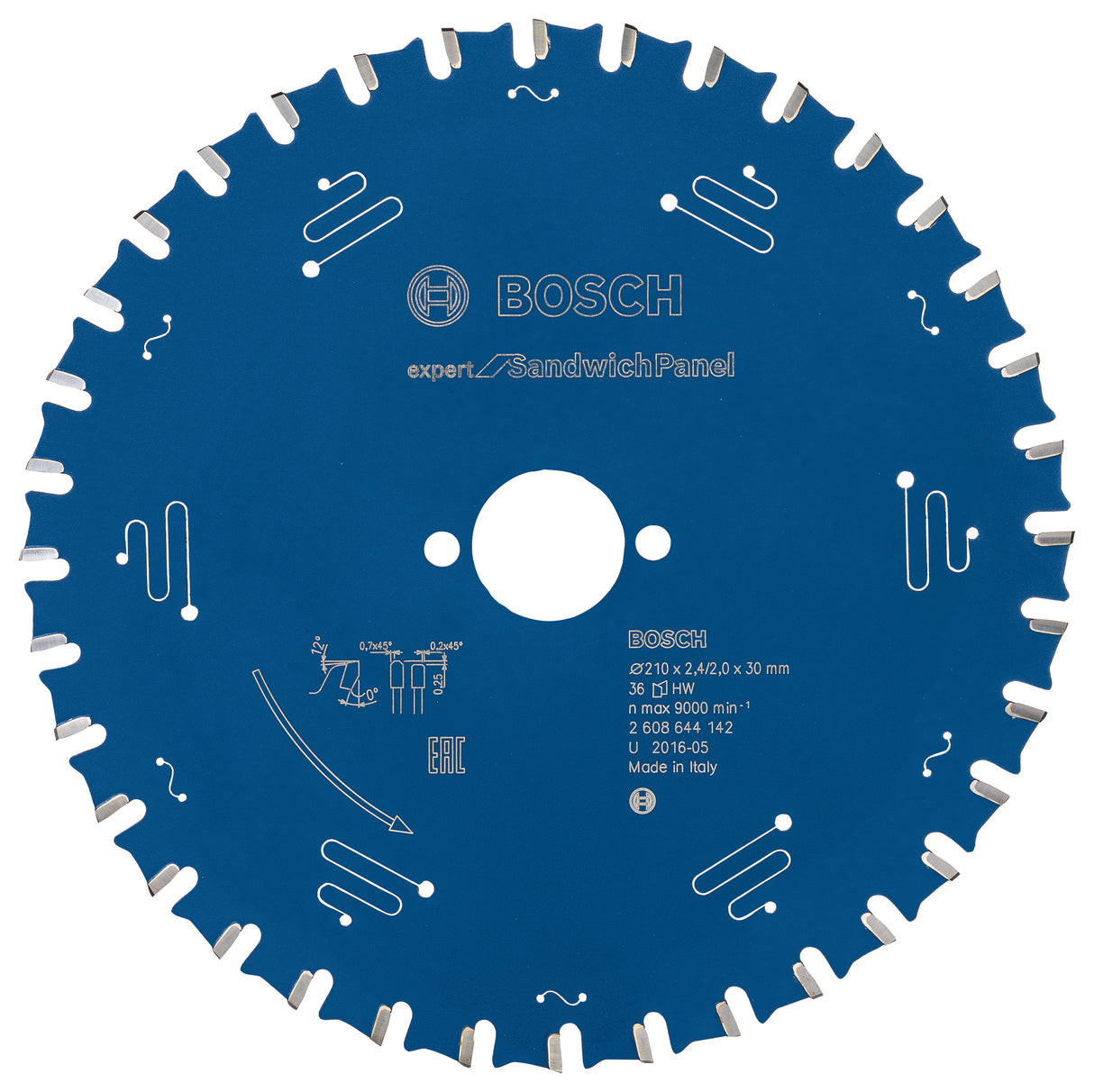 Bosch Professional Expert Circular Saw Blade for Sandwich Panel - 210 x 30 x 2.4 mm, 36 Teeth