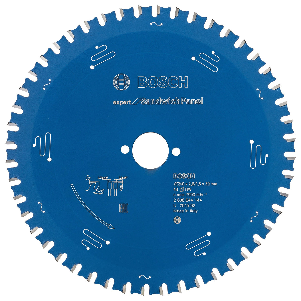 Bosch Professional Expert Circular Saw Blade for Sandwich Panel - 240 x 30 x 2.6 mm, 48 Teeth