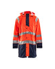 Blaklader Rain Jacket Hi-Vis Level 1 4324 #colour_orange-navy-blue