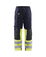 Blaklader Trousers Multinorm Women 7181 #colour_navy-blue-hi-vis-yellow