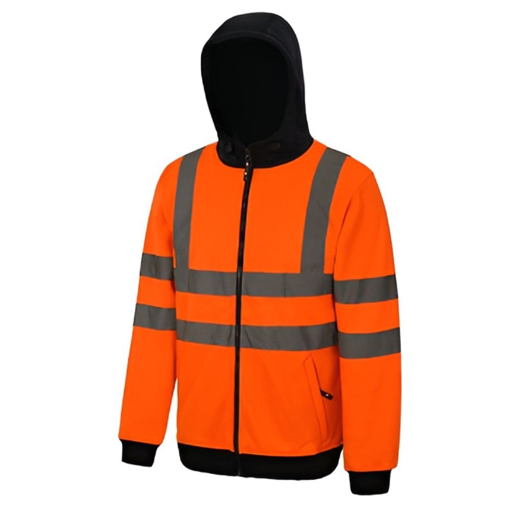 Future Garments Aqua Hi Vis Full Zip Hooded Sweatshirt En Iso20471