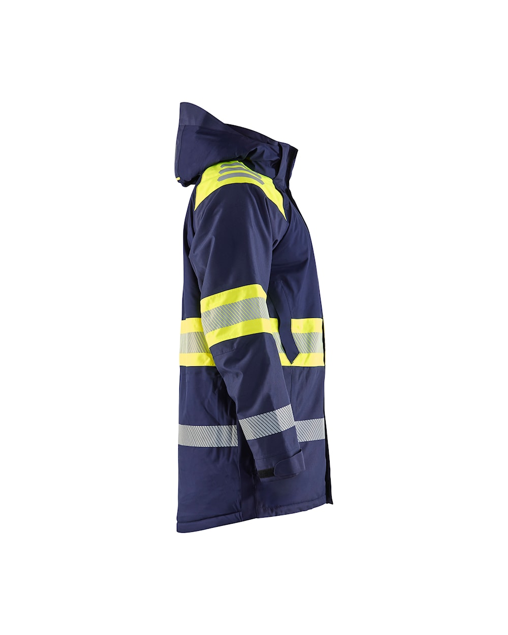 Blaklader Winter Parka Hi-Vis 4485 #colour_navy-blue-hi-vis-yellow