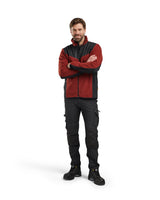 Blaklader Knitted Jacket with Softshell 5942 #colour_burned-red-black