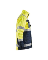 Blaklader Multinorm Winter Parka 4468 #colour_hi-vis-yellow-navy-blue