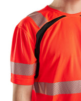 Blaklader Uv Hi-Vis T-Shirt 3397 #colour_red-hi-vis-black